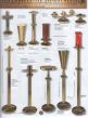  Combination Finish Bronze Low Profile Paschal Candlestick: 1936 Style - 30" Ht - 3" Socket 